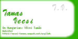 tamas vecsi business card